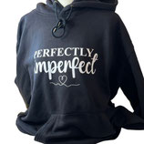 SOLs Hoodie mit Aufdruck "perfectly imperfect" schwarz