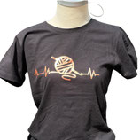 Tshirt "Herzschlag häkeln" schwarz (SOLs)