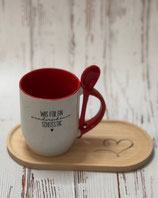 Geschenkset Löffeltasse + Brettchen