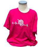 Tshirt "Herzschlag häkeln" fuchsia (SOLs)