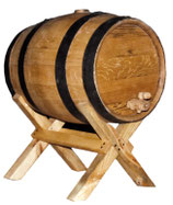 50 Liter Barrel (13 gal lqd), black hoop