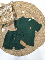 Musselin Set tannengrün Tiger 98/104