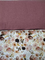 Wollwalkoveral altrosa/Blumen vintage