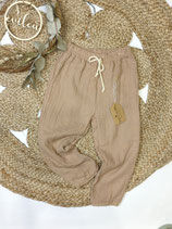 Musselin Hose lang braun
