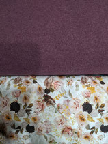 Wollwalkoveral violet/Blumen vintage