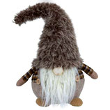 Wichtel Figur braun-kariert