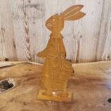 Hase mit Korb rostig
