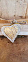 Weihnachtliches Holz-Hängeherz