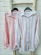 Musselin Bluse SORBET STRIPES