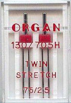 Organ Nähmaschinennadel Twin-Stretch 75 / 2.5mm