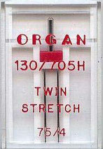 Organ Nähmaschinennadel Twin-Stretch 75 / 4mm