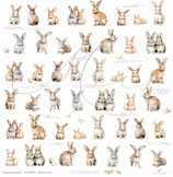 Häschen in Reihe – Frühlingspoesie