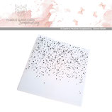 Prägefolder Schneefall quadratisch