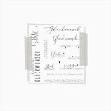 Klarsichtstempel „Glückwunsch“