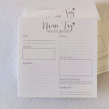 Notizblock „Mein Tag“ 15×15