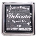 Tsukineko - Delicata Small Ink Pad "Silvery Shimmer" Metallic Stempelkissen