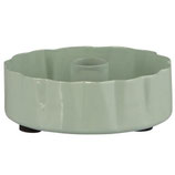 Kerzenhalter gewellte Kante green tea