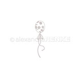 Stanzeschablone:  Grosser blumiger Luftballon