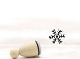 Ministempel "Schneeflocke mit Herz"