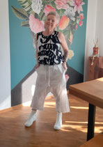 Designer-Hose, Popeline Print, RUNDHOLZ BLACK LABEL