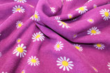 Stretchfrottee Prilblumen lila-gelb 0,5m
