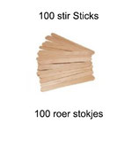 Wooden stir sticks / houten roer stokjes