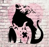 Schablone - Banksy Rat "Toxic"