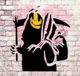 Schablone - Banksy Grin Reaper