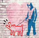 Schablone - Banksy Barking Dog