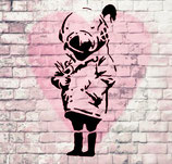 Schablone - Banksy "Tank Girl"