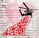 Schablone - Banksy "Love Helicopter"
