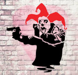 Schablone - Banksy Insane Clown