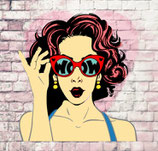 Stencil PopArt "WOW Girl"