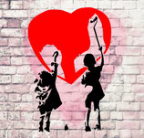 Schablone - Banksy "Paint Heart"