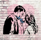 Schablone - Banksy "Corona Kisses"