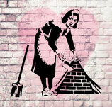 Schablone - Banksy "Maid"