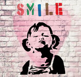 Schablone - Banksy "Smile Child"