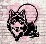 Schablone - Wolfskopf Wolf