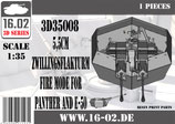 3D35008 5,5cm Zwillingsflakturm fire mode for Panther and E-50