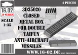 3D35020 Closed wooden box for double Taifun anti-aircraft missiles