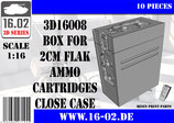 3D35008 Box for 2cm Flak ammo cartridges close case