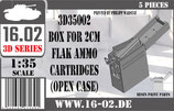 3D35002 Box for 2cm Flak ammo cartridges (open case)