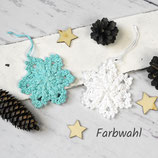 3er Set gehäkelte Schneeflocken zum Aufhängen ~ Weihnachtsdekoration | Tannenbaumschmuck