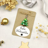 Weihnachtsanhänger aus Glas – kleiner Tannenbaum mit Geschenkkarte für Weihnachten