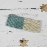 Gestricktes Stirnband Zweifarbig mit Perlmuster ~ Herbst | Winter