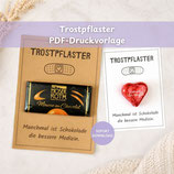 Trostpflaster Kärtchen – DIY Geschenk mit Schokolade als PDF