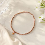 Hämatit Armband mit Herz Anhänger in roségold