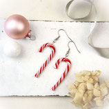 Zuckerstangen Ohrringe – Handgemachter Ohrschmuck für Weihnachten