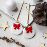 Ohrringe Weihnachtskugeln • Ohrhänger Polymer Clay | Ohrschmuck | Weihnachten