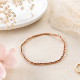 Armband mit Hämatit Perlen in roségold